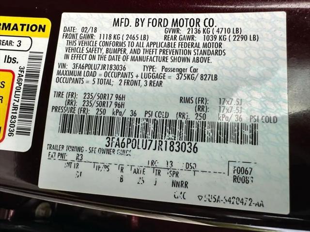 2018 Ford Fusion Hybrid SE