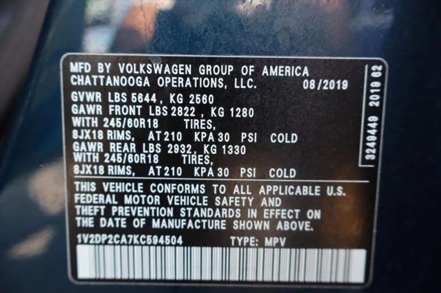 2019 Volkswagen Atlas 2.0T SE