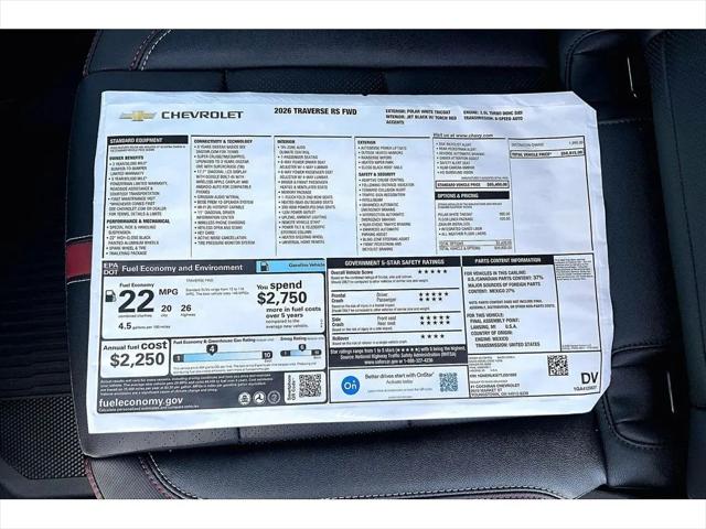 2026 Chevrolet Traverse FWD RS