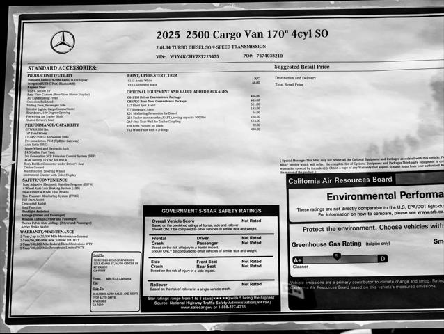 2025 Mercedes-Benz Sprinter 2500 High Roof 4-Cyl Diesel