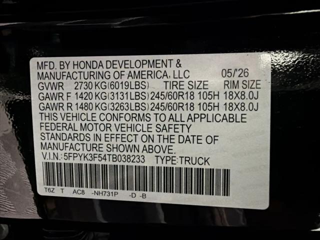2026 Honda Ridgeline RTL