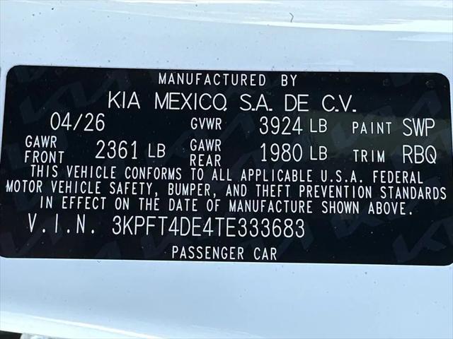2026 Kia K4 LXS
