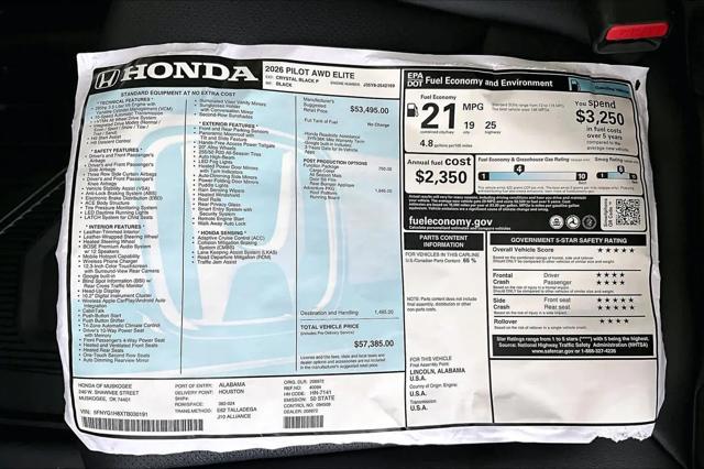 2026 Honda Pilot Elite