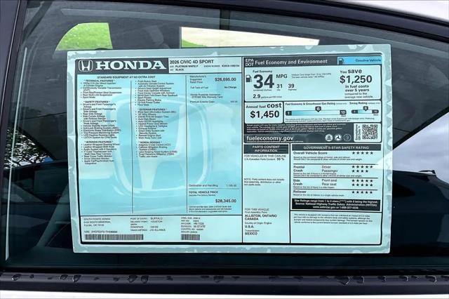 2026 Honda Civic Sport