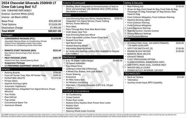 2024 Chevrolet Silverado 2500HD 4WD Crew Cab Long Bed LT