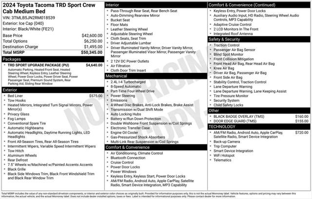 2024 Toyota Tacoma TRD Sport