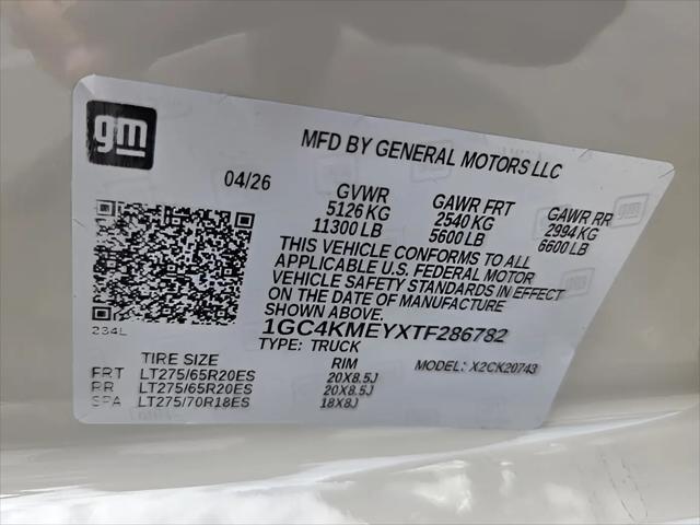 2026 Chevrolet Silverado 2500HD Crew Cab, Standard Bed, WT, 4WD