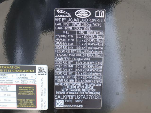 2026 Land Rover Range Rover P400 SE 7 Seat