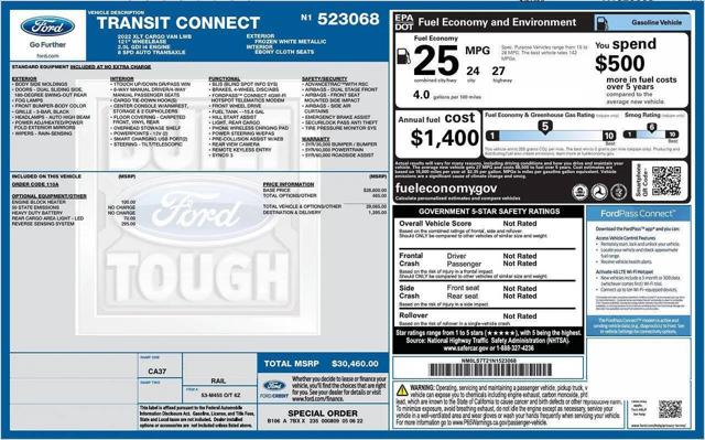 2022 Ford Transit Connect XLT Cargo Van