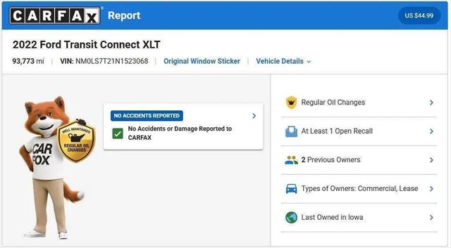 2022 Ford Transit Connect XLT Cargo Van