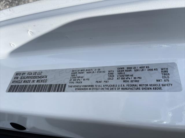 2025 Ram ProMaster 2500 Cargo Van Tradesman Low Roof 136" WB w/Pass Seat