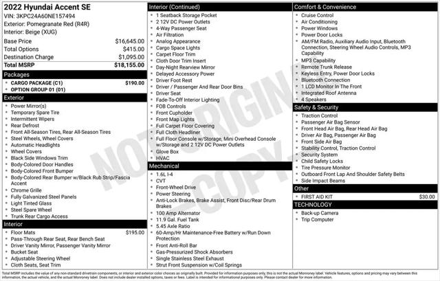 2022 Hyundai Accent SE for sale in Clinton Township, MI
