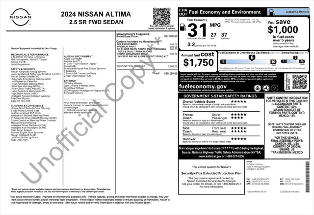 2024 Nissan Altima SR FWD