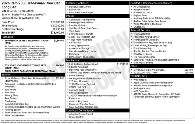 2026 Ram 2500 Tradesman Crew Cab 4x4 8 Box