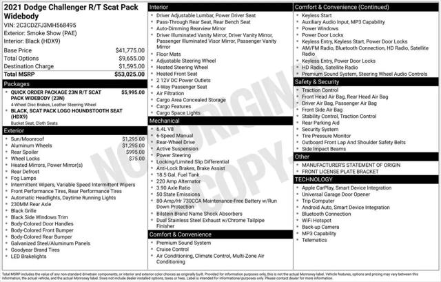2021 Dodge Challenger R/T Scat Pack Widebody for sale in Greensboro, NC