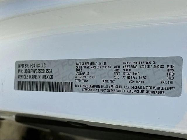 2025 Ram ProMaster 2500 Cargo Van Tradesman Low Roof 136" WB w/Pass Seat