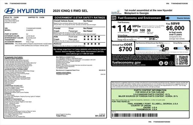 2025 Hyundai IONIQ 5 SEL