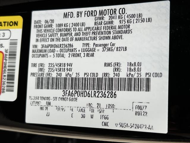 2020 Ford Fusion SE