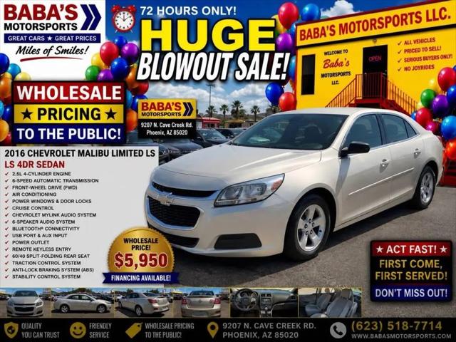 2016 Chevrolet Malibu Limited LS for sale in Phoenix, AZ