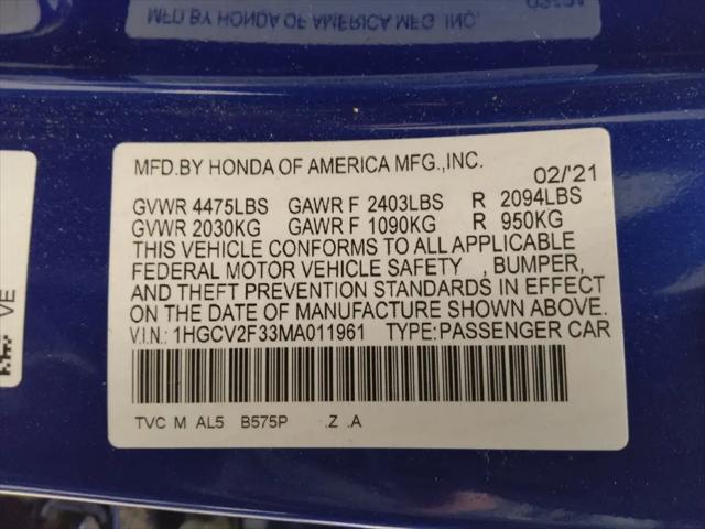 2021 Honda Accord Sport 2.0T