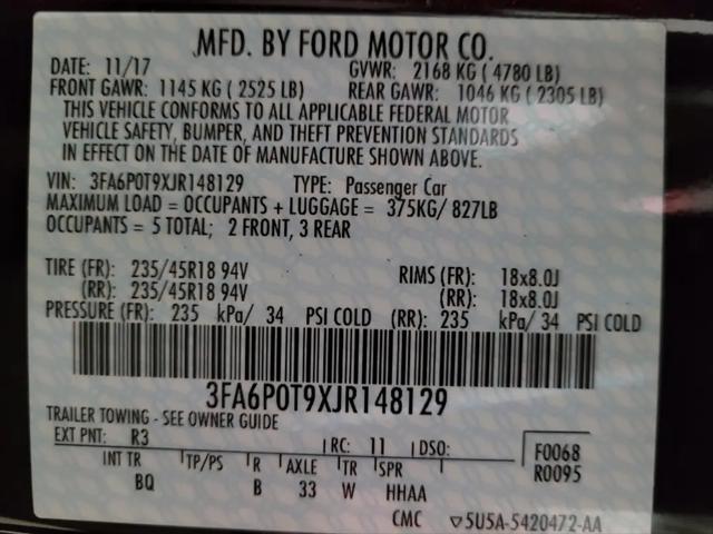 2018 Ford Fusion SE