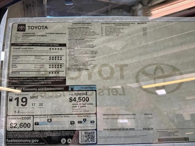 2026 Toyota Tundra Platinum CrewMax 5.5' Bed