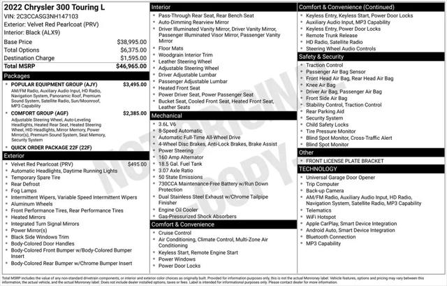 2022 Chrysler 300 Touring L AWD