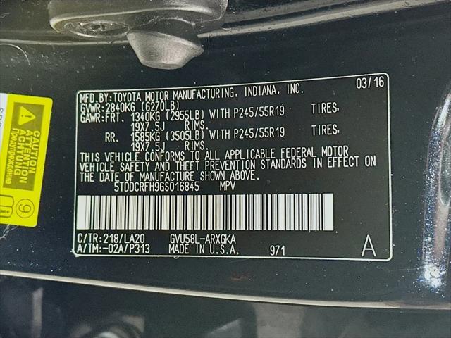 2016 Toyota Highlander Hybrid Limited Platinum V6