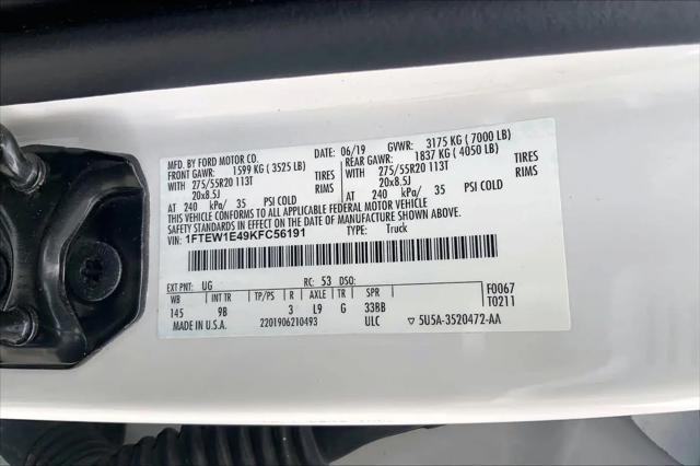 2019 Ford F-150 Platinum