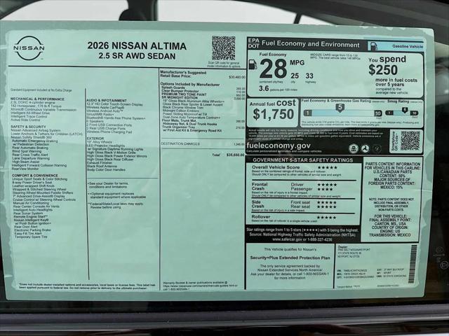 2026 Nissan Altima SR AWD