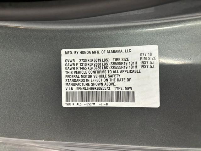 2019 Honda Odyssey Elite