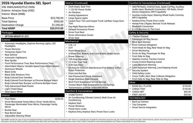 2026 Hyundai Elantra SEL Sport for sale in Pikeville, KY