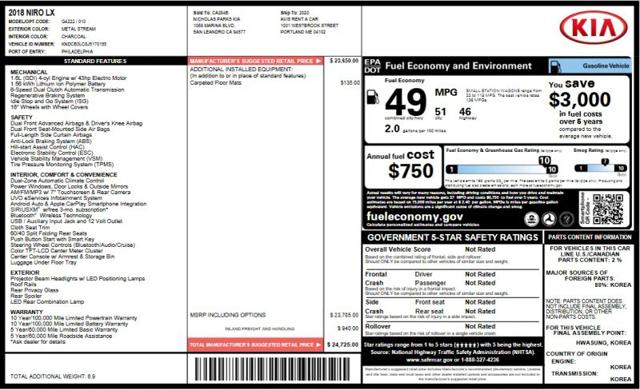 2018 Kia Niro LX for sale in Stafford, VA