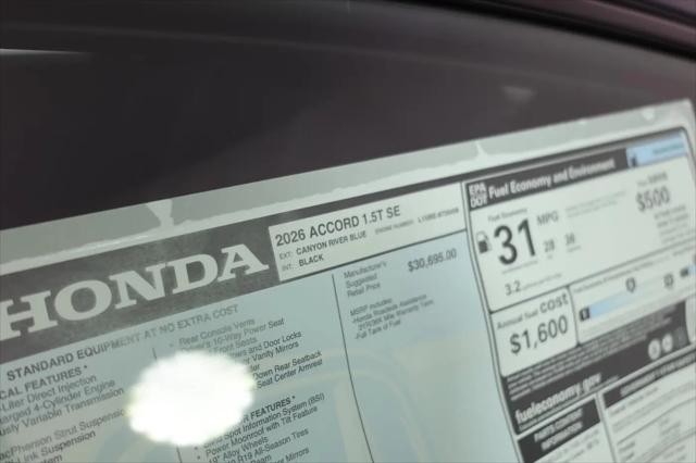 2026 Honda Accord Sedan SE