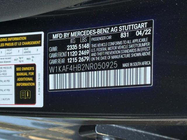 2022 Mercedes-Benz C-CLASS C 300 4MATIC Sedan