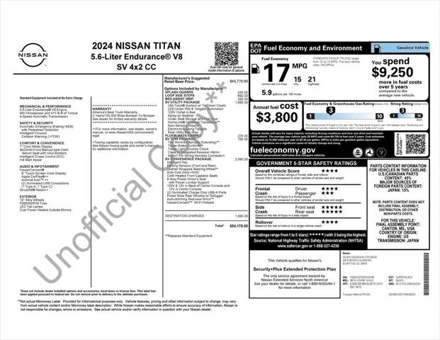2024 Nissan Titan Crew Cab SV 4x2