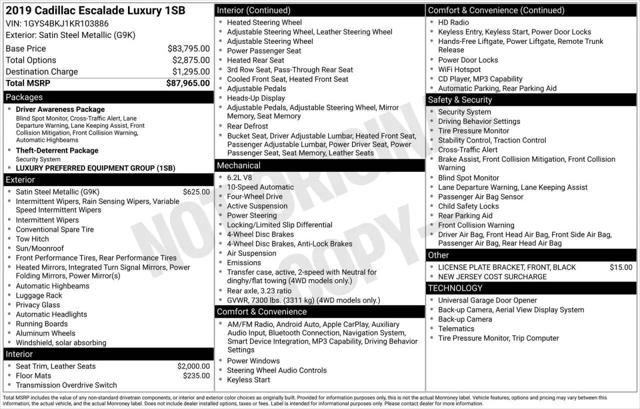 2019 Cadillac Escalade Luxury for sale in Greensboro, NC