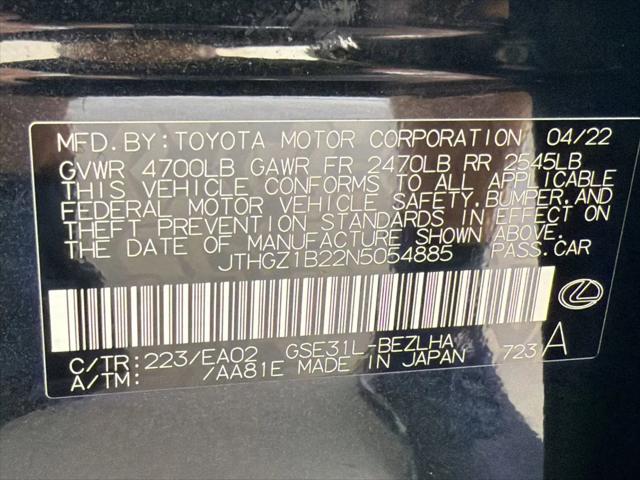 2022 Lexus IS 350 F SPORT