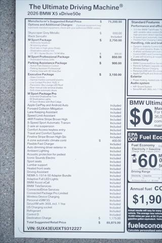 2026 BMW X5 xDrive50e