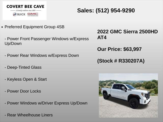 2022 GMC Sierra 2500HD 4WD Crew Cab Standard Bed AT4