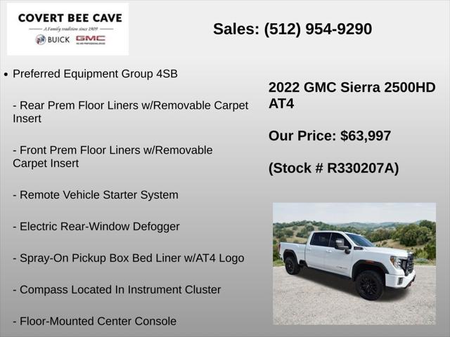 2022 GMC Sierra 2500HD 4WD Crew Cab Standard Bed AT4