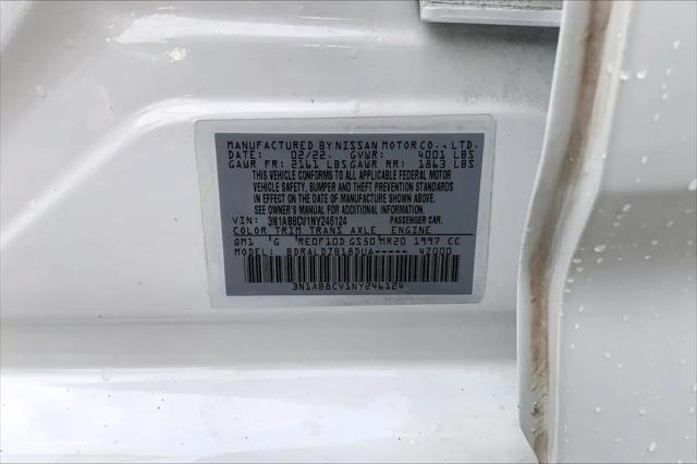 2022 Nissan Sentra SV Xtronic CVT