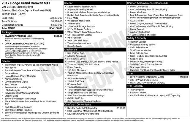 2017 Dodge Grand Caravan SXT