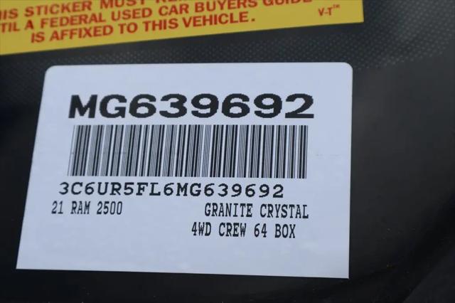2021 Jeep Ram 2500 Laramie Crew Cab 4x4 6'4" Box
