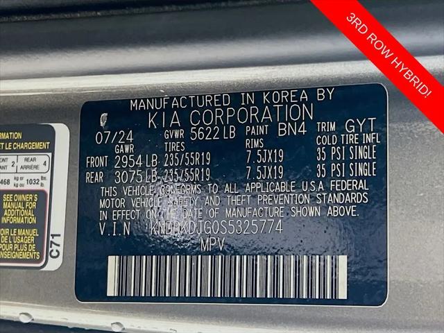 2025 Kia Sorento Hybrid SX Prestige