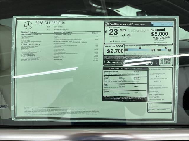 2026 Mercedes-Benz GLE GLE 350 GLE 350