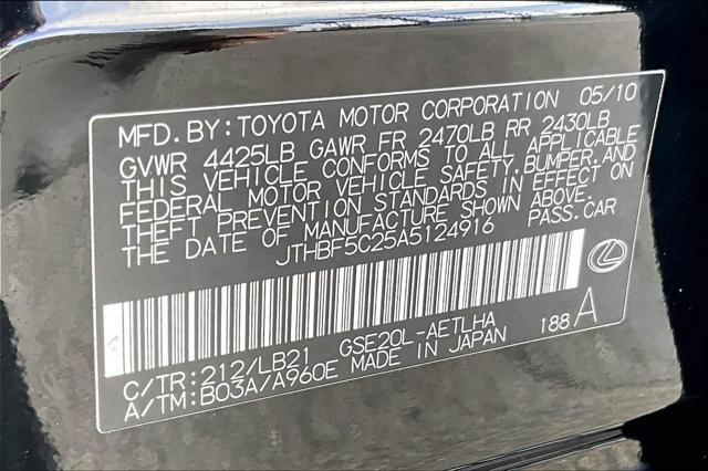 2010 Lexus IS 250 4dr Sport Sdn Auto RWD