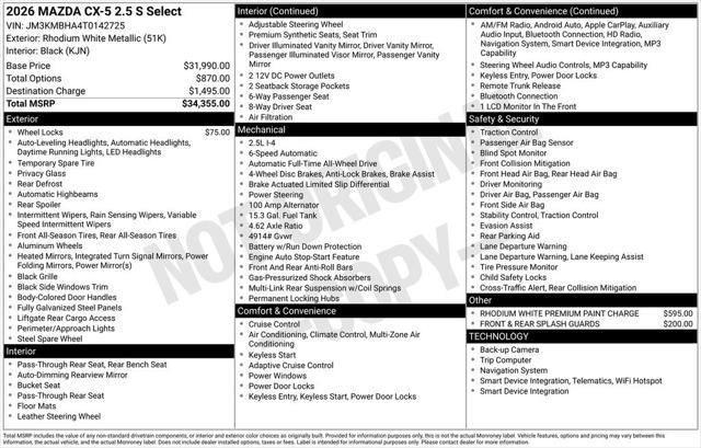 2026 Mazda CX-5 2.5 S Select