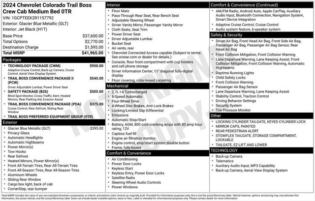 2024 Chevrolet Colorado 4WD Trail Boss