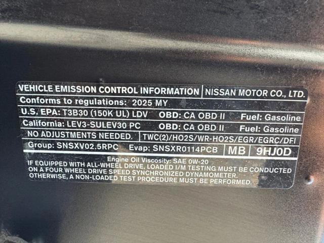 2025 Nissan Altima SV FWD